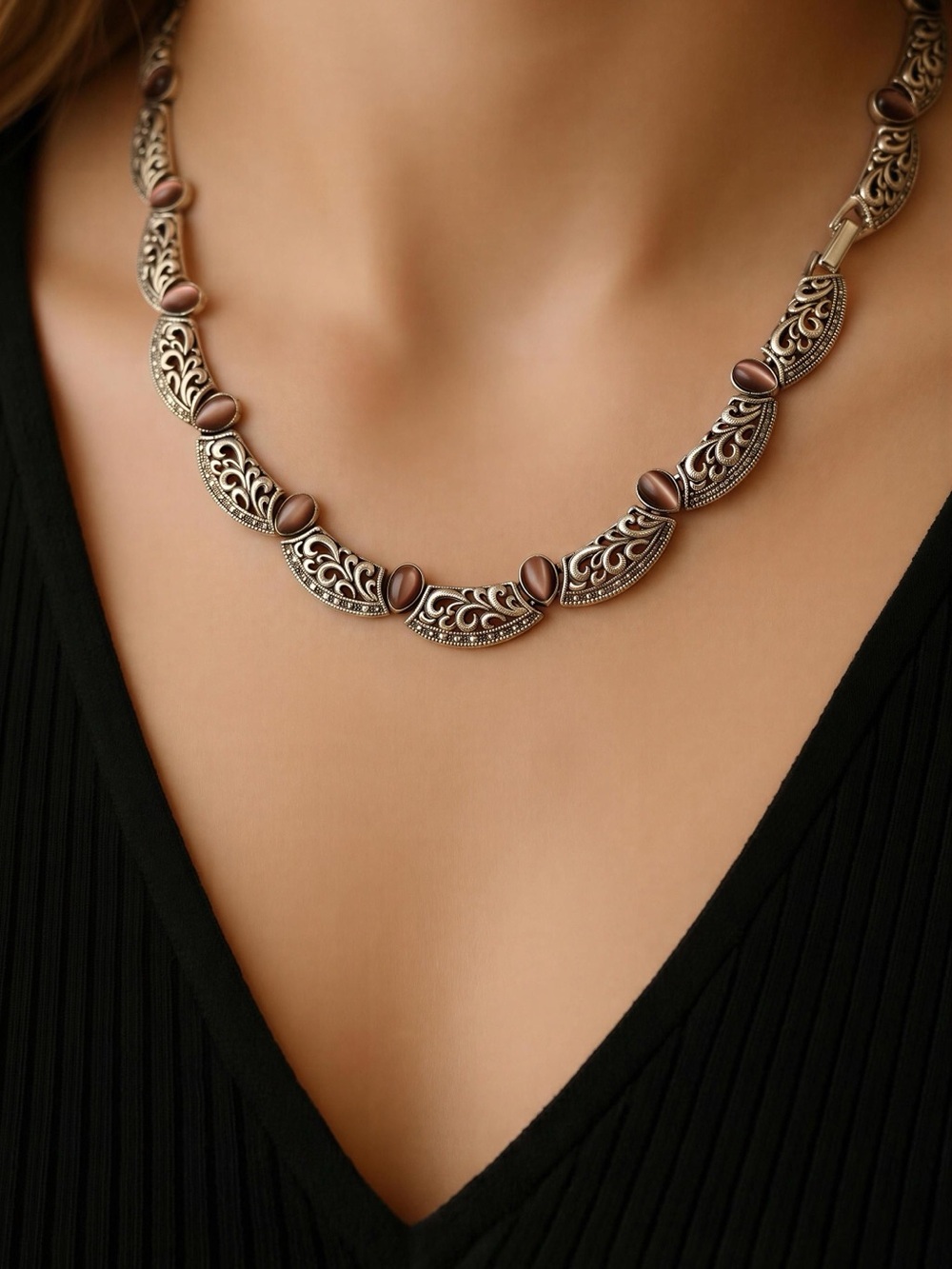 Vintage-Inspired amethyst  Necklace